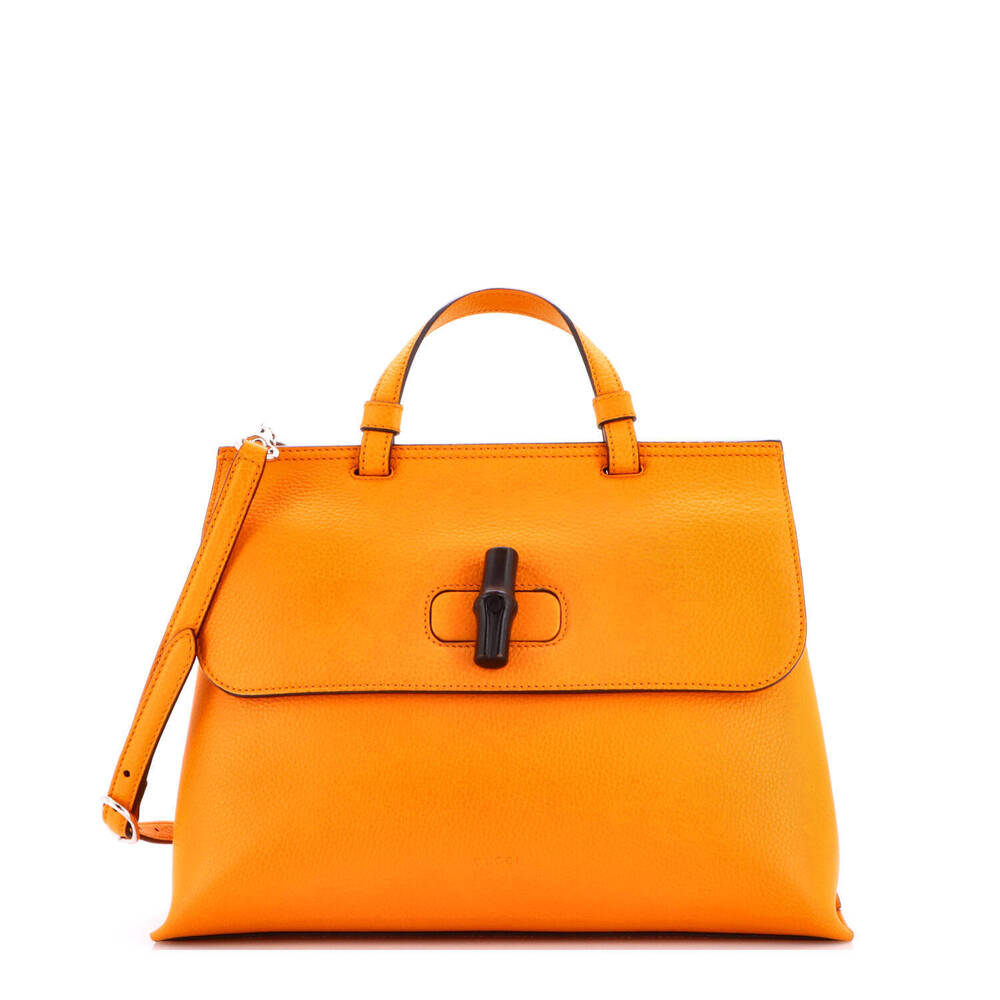 Gucci Medium Bamboo Daily Top Handle Bag Leather